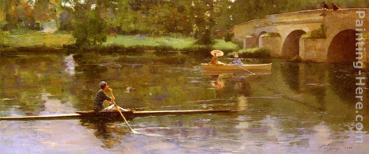 John Lavery The Bridge At Grez